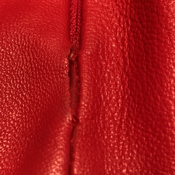 Siena Studio VTG Red Leather Skirt 16 - Picture 8 of 10